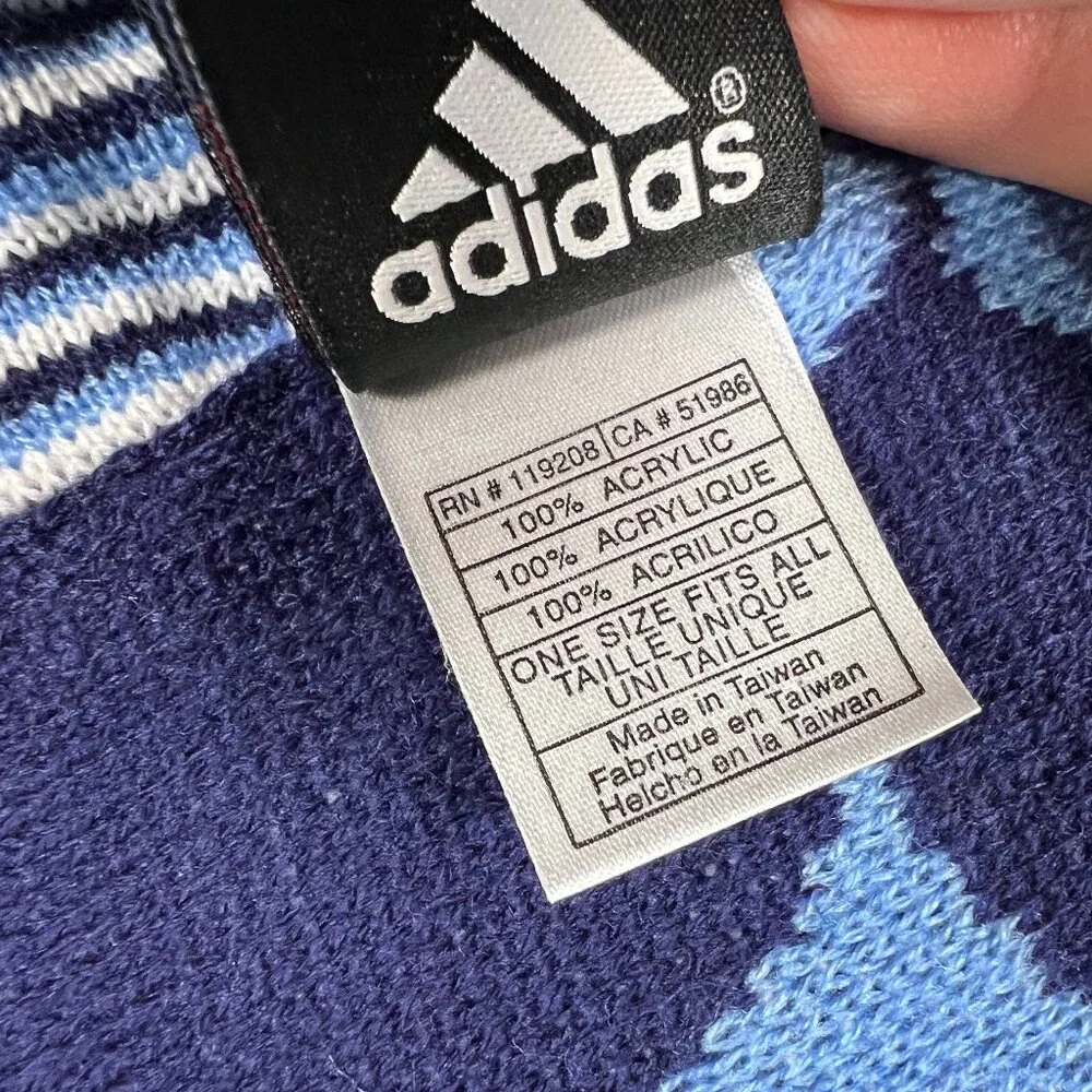 Adidas‎ Unisex OSFA Blue Floral Winter New York City FC Soccer MLS Scarf NWT